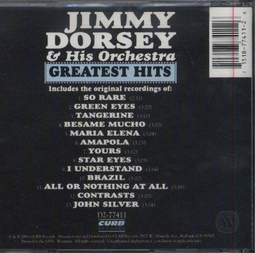 Jimmy Dorsey - Greatest Hits - Click Image to Close